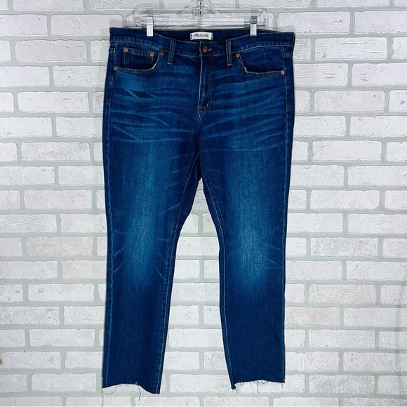 Madewell The Slim Boyjean Raw Hem Edition Creston Wash Size 32 - Picture 4 of 13